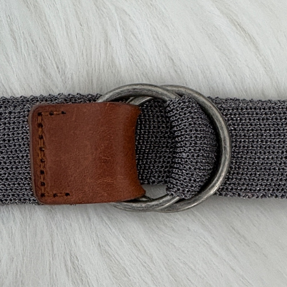 Club Monaco Leather/ Metalic Knit Belt